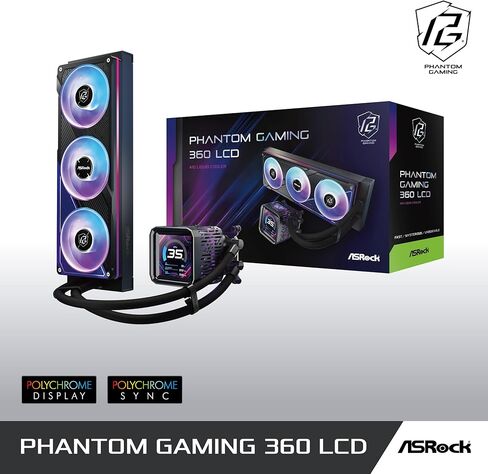 ASRock Radeon RX 9070 XT Taichi 16GB OC & Phantom Gaming 360 LCD AIO Cooler Bundle | جهاز رائد للغاية مزود بشاشة LCD مقاس 3.4 بوصات ونظام BIOS مزدوج in Saudi Arabia