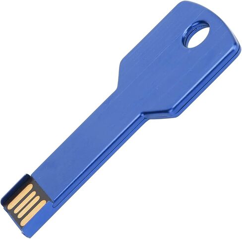 محرك أقراص فلاش USB من سبائك الألومنيوم الأزرق من SUNGOOYUE، تصميم على شكل مفتاح، جهاز تخزين التوصيل والتشغيل لأجهزة الكمبيوتر والسيارات (32 جيجابايت) in Kuwait