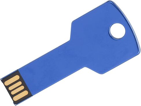 محرك أقراص فلاش USB من سبائك الألومنيوم الأزرق من SUNGOOYUE، تصميم على شكل مفتاح، جهاز تخزين التوصيل والتشغيل لأجهزة الكمبيوتر والسيارات (32 جيجابايت) in Kuwait