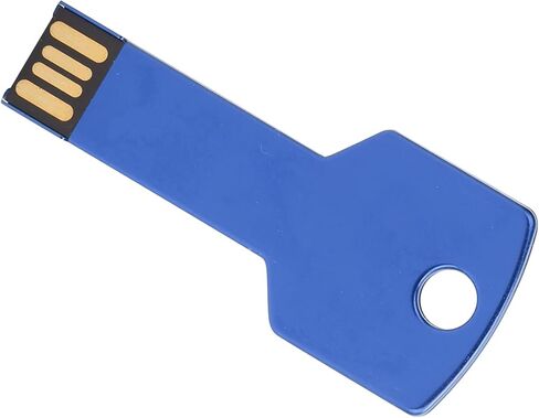 محرك أقراص فلاش USB من سبائك الألومنيوم الأزرق من SUNGOOYUE، تصميم على شكل مفتاح، جهاز تخزين التوصيل والتشغيل لأجهزة الكمبيوتر والسيارات (32 جيجابايت) in Kuwait