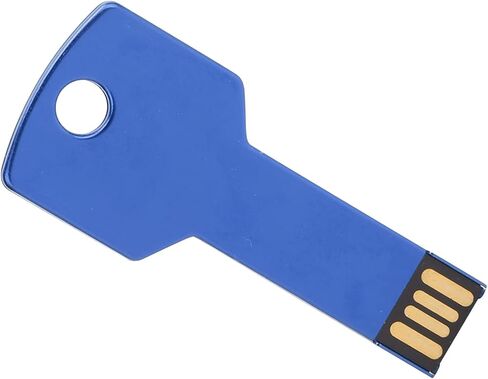 محرك أقراص فلاش USB من سبائك الألومنيوم الأزرق من SUNGOOYUE، تصميم على شكل مفتاح، جهاز تخزين التوصيل والتشغيل لأجهزة الكمبيوتر والسيارات (32 جيجابايت) in Kuwait