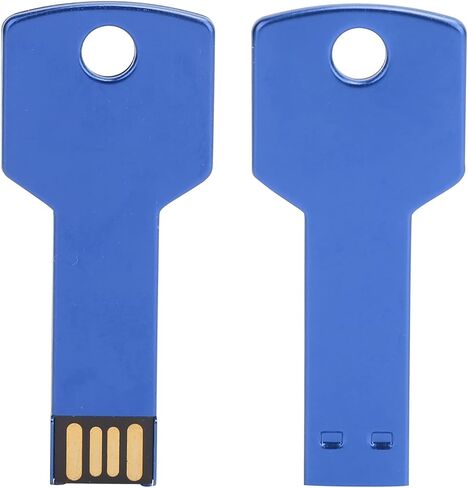 محرك أقراص فلاش USB من سبائك الألومنيوم الأزرق من SUNGOOYUE، تصميم على شكل مفتاح، جهاز تخزين التوصيل والتشغيل لأجهزة الكمبيوتر والسيارات (32 جيجابايت) in Kuwait