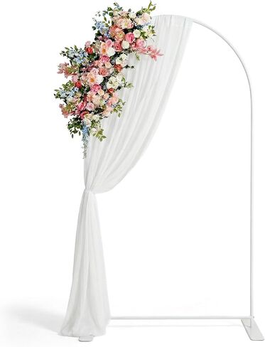 Zenturo 7.2FT White Metal Arch Backdrop Stand, Stable Arch Frame, Wide Base for Birthday Baby Shower Wedding Party Ceremony Floral Balloon Decoration in Saudi Arabia