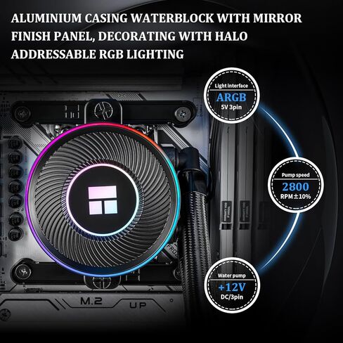 Thermalright Aqua Elite 240 V5 ARGB Black CPU Liquid Cooler, 240 Cooling Row Size,2xTL-S12 PWM Fans,for AM4/AM5,Intel LGA115X/1200/1700/1851, AIO CPU Cooler in Saudi Arabia