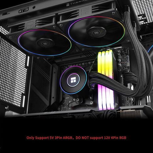 Thermalright Aqua Elite 240 V5 ARGB Black CPU Liquid Cooler, 240 Cooling Row Size,2xTL-S12 PWM Fans,for AM4/AM5,Intel LGA115X/1200/1700/1851, AIO CPU Cooler in Saudi Arabia