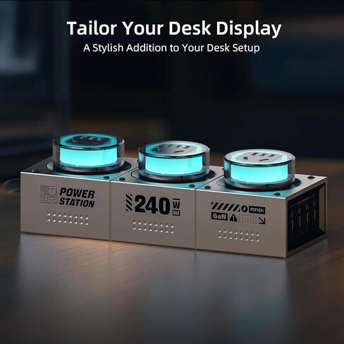 Mfish 240W Home Desktop and Mobile Phone All-in-One Charging Kit with 2500W AC 3-Outlet Socket in Kuwait