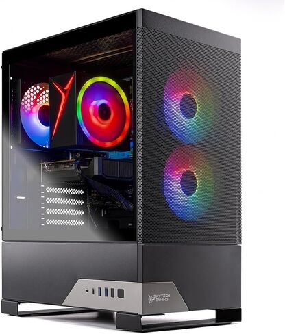 Skytech Gaming Nebula 2 Gaming PC, Intel i5 14400F 2.5GHz, NVIDIA RTX 5050 8GB, 1TB NVMe SSD, 16GB DDR4 RAM 3200, 650W Gold PSU, Wi-Fi, Win 11, Desktop in Saudi Arabia