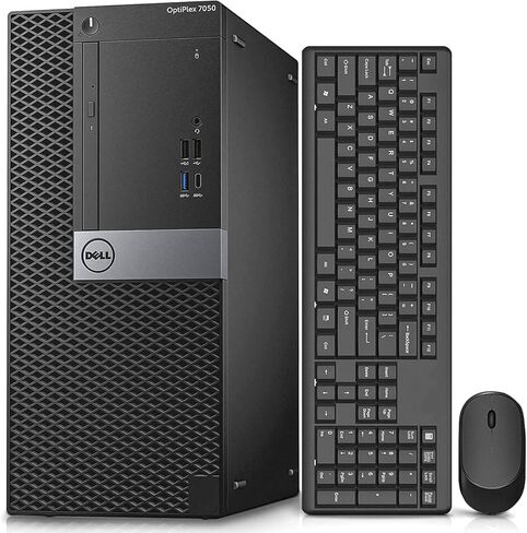 Dell Optiplex 7050 Tower Desktop Computer, Intel Core i7-7700, 16GB RAM, 512GB SSD, Keyboard & Mouse, DisplayPort, HDMI, Windows 11 Pro (Renewed) in Saudi Arabia