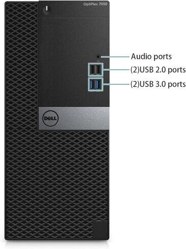 Dell Optiplex 7050 Tower Desktop Computer, Intel Core i7-7700, 16GB RAM, 512GB SSD, Keyboard & Mouse, DisplayPort, HDMI, Windows 11 Pro (Renewed) in Saudi Arabia