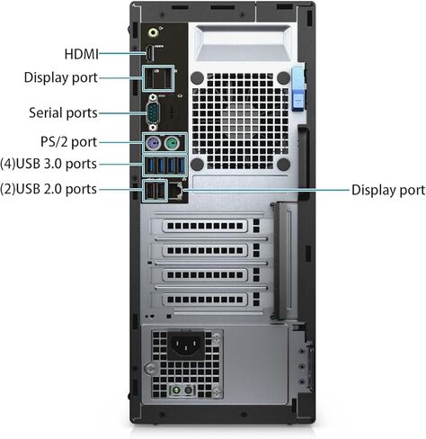 Dell Optiplex 7050 Tower Desktop Computer, Intel Core i7-7700, 16GB RAM, 512GB SSD, Keyboard & Mouse, DisplayPort, HDMI, Windows 11 Pro (Renewed) in Saudi Arabia