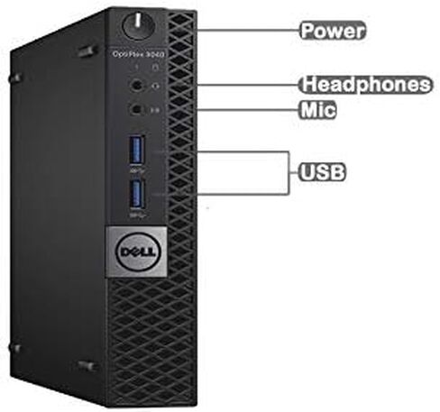 كمبيوتر سطح المكتب Dell OptiPlex 3040 Micro Business، Intel Quad Core i5-6500T حتى 3.1 جيجا هرتز، 16 جيجا DDR3L، 1T، WiFi، BT 4.0، Windows 11 Pro 64 بت متعدد اللغات يدعم اللغة الإنجليزية / الإسبانية / الفرنسية (متجدد) in Kuwait