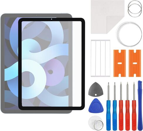 New Front Screen Glass Outer Panel Lens Replacement Compatible with iPad air 4 2020 A2324 A2072 with OCA Upgraded Repair Kit- No LCD Screen and Touch Digitizer in Saudi Arabia