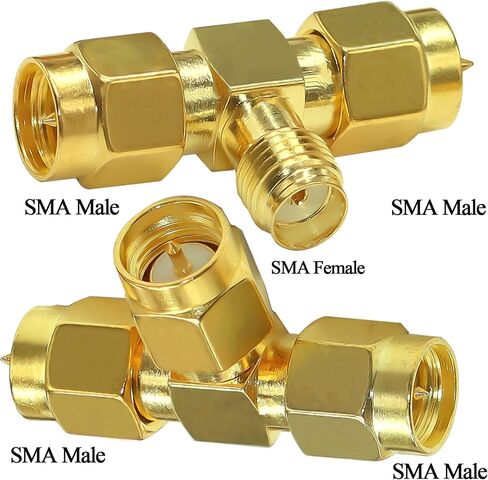 tuolnk sma موصل الفاصل sma ذكر إلى ثنائي sma ذكر الثلاثي المحملة محول sma أنثى إلى مزدوج sma ذكر 3 طريقة محوري موصل هوائي محول 2 حزمة in Kuwait