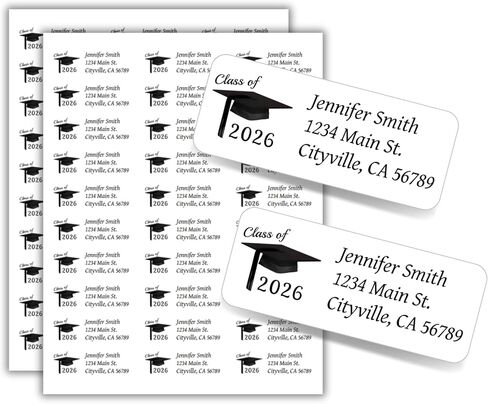 60 Personalized graduation, class of 2025 (your request) return address labels for your invitations and announcements in Saudi Arabia