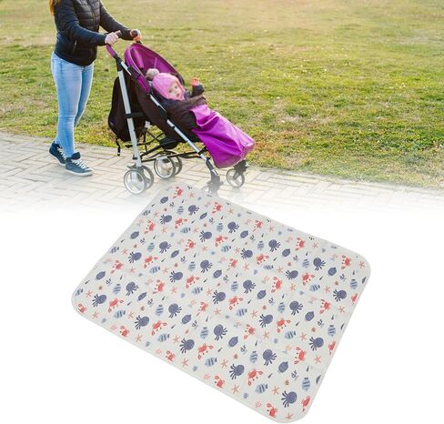 PerGar Baby Waterproof Bed Pad, Washable & Reusable Bedwetting Pads, 3-Layer Large Size Toddler Mattress Protector, Waterproof Mat for Home and On The Go Use (Submarine Model) in Saudi Arabia