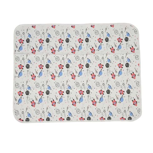 PerGar Baby Waterproof Bed Pad, Washable & Reusable Bedwetting Pads, 3-Layer Large Size Toddler Mattress Protector, Waterproof Mat for Home and On The Go Use (Space Model) in Saudi Arabia