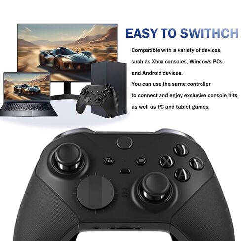 YouYouGou Elite Series 2 Controller-Black Compatible For Xbox Elite Series 2 Controller Compatible With Xbox Series X/S, Xbox One,Gaming Controller With Accessory Bag [video game] [video game] in Saudi Arabia