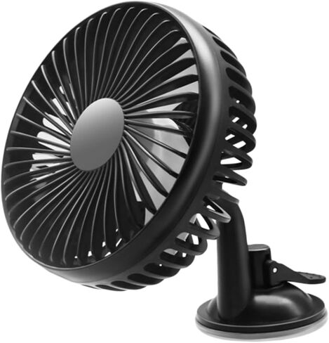 مروحة تبريد السيارة Lurrose مع دوران USB مروحة أوتوماتيكية كهربائية مصنوعة من تدفق الهواء ABS للشاحنات وسيارات الدفع الرباعي في المقعد الخلفي تستخدم سهلة التركيب والتصميم الآمن in Kuwait