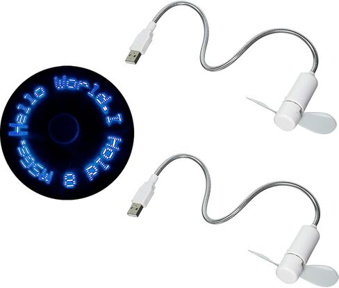 مجموعتان من مروحة الرسائل القابلة للبرمجة LED من PowerTRC مع رسم مخصص - تعمل بمنفذ USB (LED أزرق) in Kuwait