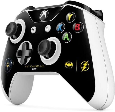 ملصق Skinit المخصص للألعاب متوافق مع وحدة تحكم Xbox One S - فيلم Warner Bros The Flash المرخص رسميًا: تصميم شعارات Batman Multiverse in Saudi Arabia