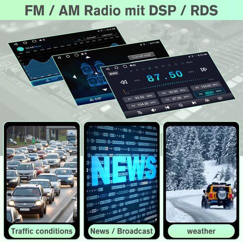 راديو Android لسيارة Ford Focus 2012-2017 مع شاشة لمس 9 بوصة، ذاكرة وصول عشوائي 2 جيجابايت + ذاكرة وصول عشوائي 64 جيجابايت، دعم Carplay، Android Auto، SWC، WiFi، بلوتوث، راديو FM AM RDS، مع كاميرا خلفية in Kuwait