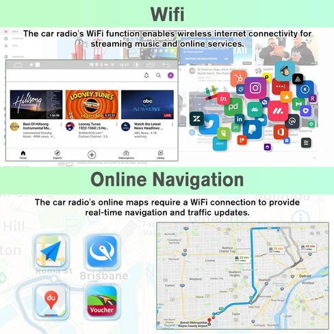 راديو Android لسيارة Ford Focus 2012-2017 مع شاشة لمس 9 بوصة، ذاكرة وصول عشوائي 2 جيجابايت + ذاكرة وصول عشوائي 64 جيجابايت، دعم Carplay، Android Auto، SWC، WiFi، بلوتوث، راديو FM AM RDS، مع كاميرا خلفية in Kuwait