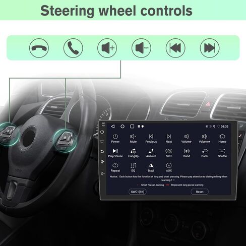 راديو Android لسيارة Ford Focus 2012-2017 مع شاشة لمس 9 بوصة، ذاكرة وصول عشوائي 2 جيجابايت + ذاكرة وصول عشوائي 64 جيجابايت، دعم Carplay، Android Auto، SWC، WiFi، بلوتوث، راديو FM AM RDS، مع كاميرا خلفية in Kuwait