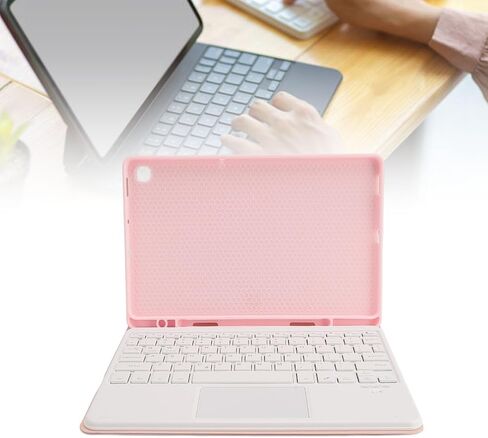 Yoidesu Tablet Keyboard Case, Leather Trackpad with Gesture Control for Tab S6 Lite 10.4 Inch SM P610 P615 (Pink) in Saudi Arabia