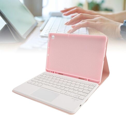 Yoidesu Tablet Keyboard Case, Leather Trackpad with Gesture Control for Tab S6 Lite 10.4 Inch SM P610 P615 (Pink) in Saudi Arabia