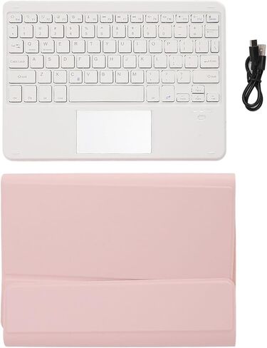 Yoidesu Tablet Keyboard Case, Leather Trackpad with Gesture Control for Tab S6 Lite 10.4 Inch SM P610 P615 (Pink) in Saudi Arabia