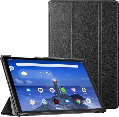 حافظة CaseBot لجهاز Lenovo Tab M10 Plus (2020 الجيل الثاني) TB-X606F/X606X تابلت FHD مقاس 10.3 بوصة، غطاء حامل نحيف خفيف الوزن (أسود) in Kuwait