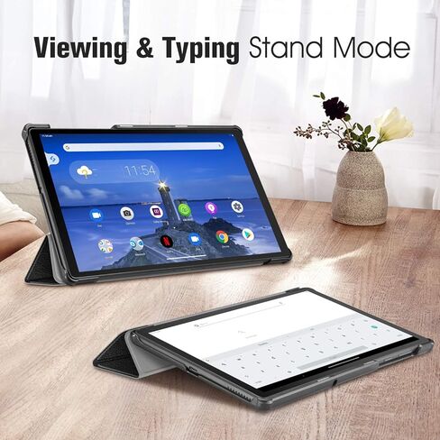حافظة CaseBot لجهاز Lenovo Tab M10 Plus (2020 الجيل الثاني) TB-X606F/X606X تابلت FHD مقاس 10.3 بوصة، غطاء حامل نحيف خفيف الوزن (أسود) in Kuwait