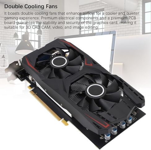 بطاقة الرسومات، GDDR5 192bit Gaming GPU، سرعة أساسية 750 ميجا هرتز، مراوح تبريد مزدوجة، لألعاب الكمبيوتر الشخصي، تحرير فيديو CAD CAM ثلاثي الأبعاد in Saudi Arabia