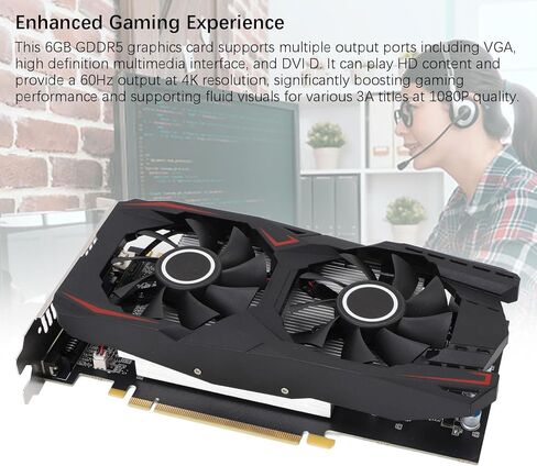 بطاقة الرسومات، GDDR5 192bit Gaming GPU، سرعة أساسية 750 ميجا هرتز، مراوح تبريد مزدوجة، لألعاب الكمبيوتر الشخصي، تحرير فيديو CAD CAM ثلاثي الأبعاد in Saudi Arabia