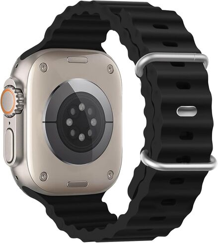 عصابات المحيط لساعة Apple Ultra/2 Band 49mm 46mm 45mm 44mm 42mm 41mm 40mm 38mm للنساء/الرجال، حزام معصم رياضي من السيليكون المقاوم للماء لسلسلة iWatch 11 10 9 8 7 6 5 4 3 SE 2nd Ultra/2/3 49 مم in Saudi Arabia