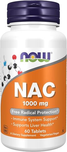 NOW Foods Supplements, NAC (N-Acetyl Cysteine) 600 mg with Selenium, 100 Capsules with Now Supplements, Silymarin Milk Thistle Extract 300 mg with Artichoke and Dandelion,100 Veg Capsules in Saudi Arabia