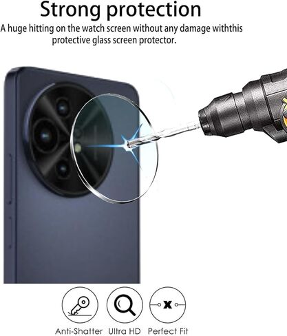 [4+4 Pack] For TCL 50 XL 5G Tempered Glass Screen Protector With TCL 50 XL Camera Lens Protector, TCL 50XL [HD Glass] Anti-fingerprint [9H Hardness Shatter Resistant] NO Bubble Case Friendly in Saudi Arabia