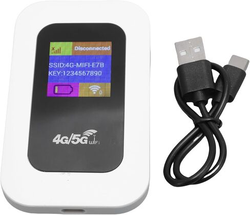 Diyeeni 4G LTE نقطة اتصال واي فاي محمولة، جهاز توجيه لاسلكي بسرعة تصل إلى 300 ميجابت في الثانية مع فتحة بطاقة SIM للسفر والتخييم والمكاتب، يدعم B1 B3 B5 B40، ويربط 10 أجهزة in Kuwait