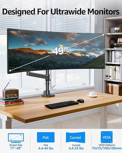 MOUNTUP Ultrawide Monitor Arm and Single Monitor Desk Mount in Saudi Arabia