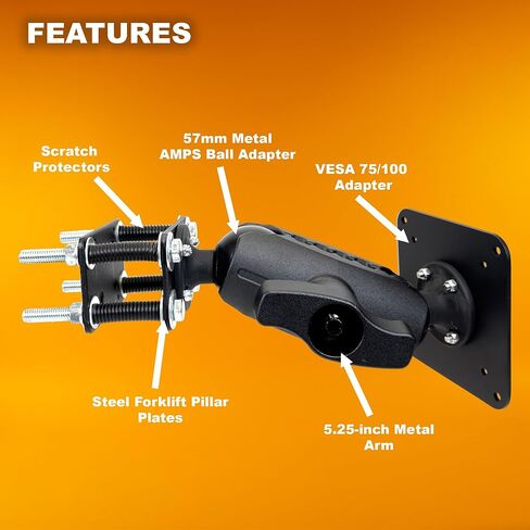iBOLT VESA 75x75 / 100x100 Monitor Pillar Mount with 57mm (2.25-inch) Ball Joint in Saudi Arabia