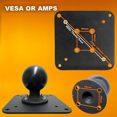 iBOLT VESA 75x75 / 100x100 Monitor Pillar Mount with 57mm (2.25-inch) Ball Joint in Saudi Arabia