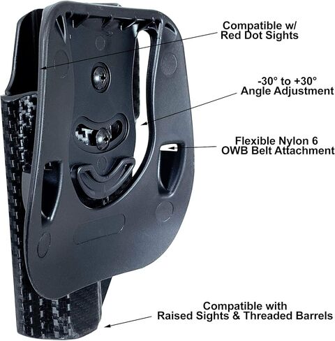 Black Scorpion Gear OWB Kydex Paddle Holster fits Staccato C2 in Saudi Arabia