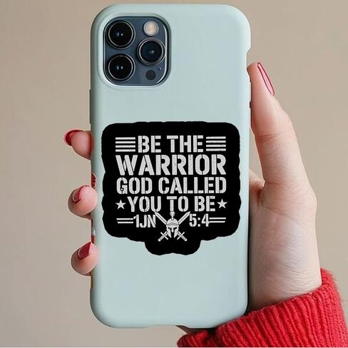 (5 قطع) ملصق Be The Warrior God Called You to Be مقاس 3 بوصات، ملصق فينيل مقاوم للماء ملهم من Christian Jesus للكمبيوتر المحمول، وزجاجات المياه، والهاتف، والسيارة، والخوذة in Kuwait