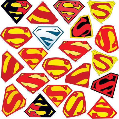 مجموعة متنوعة من ملصقات الفينيل المقطوعة بالقالب 50 قطعة من Superman Shield Evolutions - ملصقات شعار شعار DC "S" لأجهزة الكمبيوتر المحمول، وزجاجة المياه، وسجلات القصاصات، والكمبيوتر اللوحي، والاستخدام الداخلي والخارجي in Kuwait