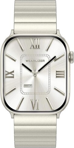 Wearlizer Two Tone Metal Band Compatible with Apple Watch Bands 40/38/41/42/44/45/46/49mm Women Men, Dressy Rectangular Chain Design Durable Stainless Steel Bracelet for iWatch Series 11-1/SE/Ultra in Saudi Arabia