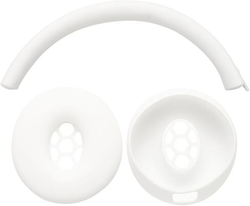 غطاء حافظة من السيليكون 2 في 1 لسماعات Beats Solo 4 وSolo 3، وأغطية وسادات الأذن الناعمة وأغطية عصابة الرأس بسحاب لملحقات Solo4 Solo3 Solo2، مقاومة للماء والعرق (أبيض) in Kuwait