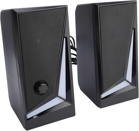 Dpofirs USB Powered Computer Speakers for Desktop, RGB Laptop Speaker with 7 Dynamic Effects for PC, 10W Stereo External Speakers in Saudi Arabia