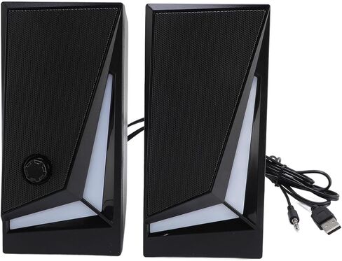 Dpofirs USB Powered Computer Speakers for Desktop, RGB Laptop Speaker with 7 Dynamic Effects for PC, 10W Stereo External Speakers in Saudi Arabia