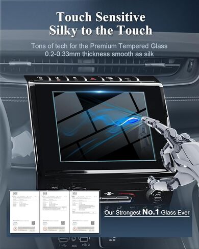 BIBIBO for 2025 Jeep Grand Cherokee L Screen Protector 2021-2025 2026 Jeep Grand Cherokee L (Laredo/Altitude) 8.4" Touchscreen Tempered Glass 2025 Grand Cherokee L Accessories in Kuwait