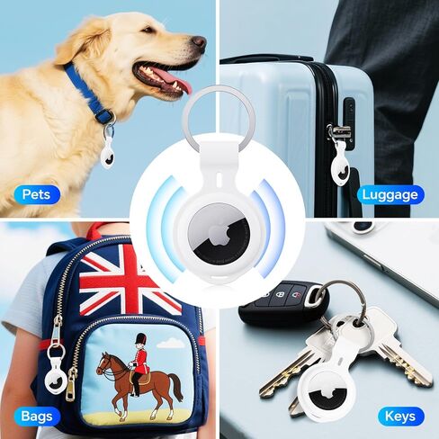 4 عبوات من أجل Airtag Case حامل سلسلة مفاتيح من السيليكون لـ Apple Air Tagholder مقاوم للماء لعلامات الهواء غطاء ملحقات حلقة المفاتيح جهاز تعقب GPS لحقائب الأمتعة الحيوانات الأليفة والكلاب والقطط ومفاتيح الدراجة والأطفال in Kuwait